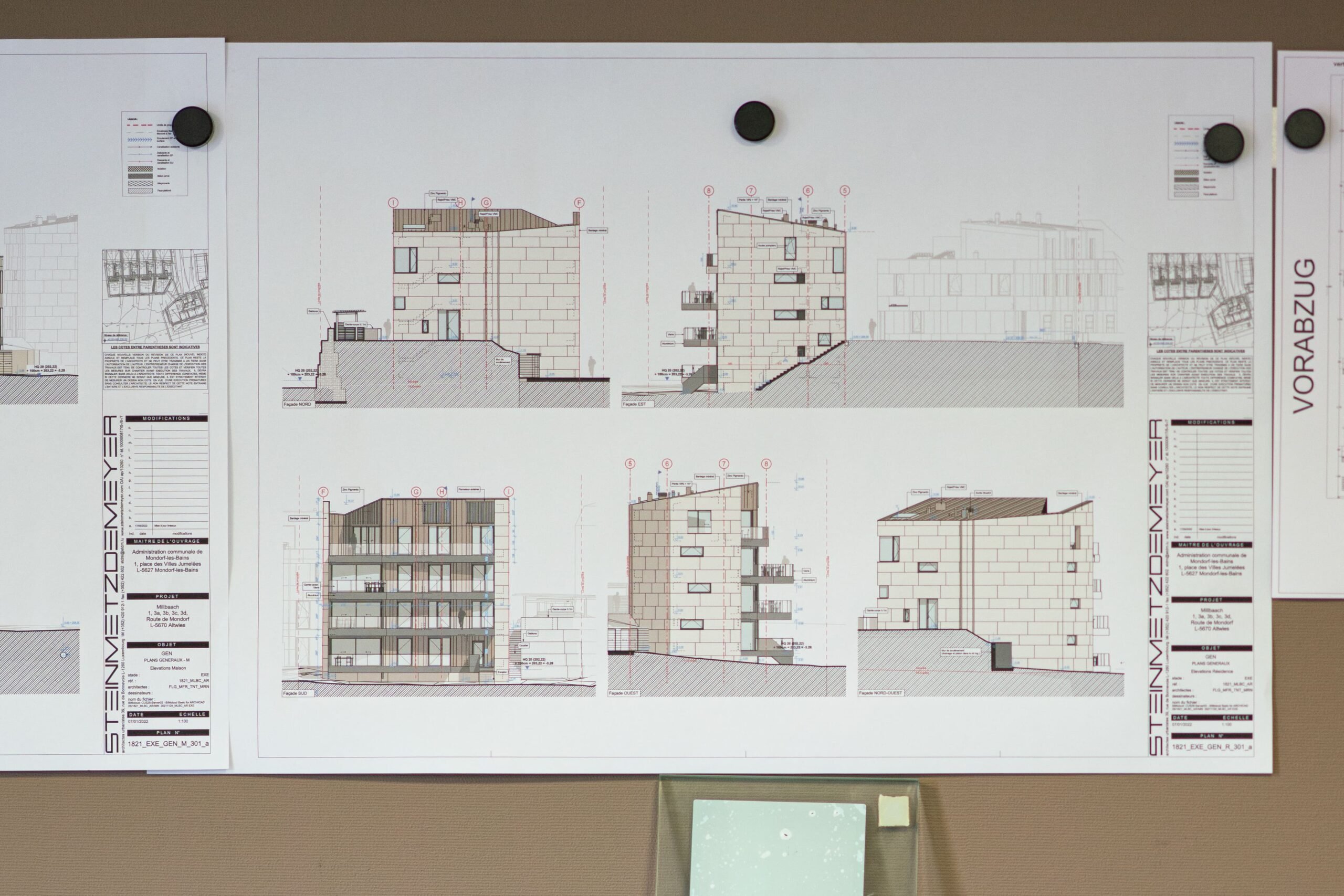 Technische Zeichnung von einem Gebäude